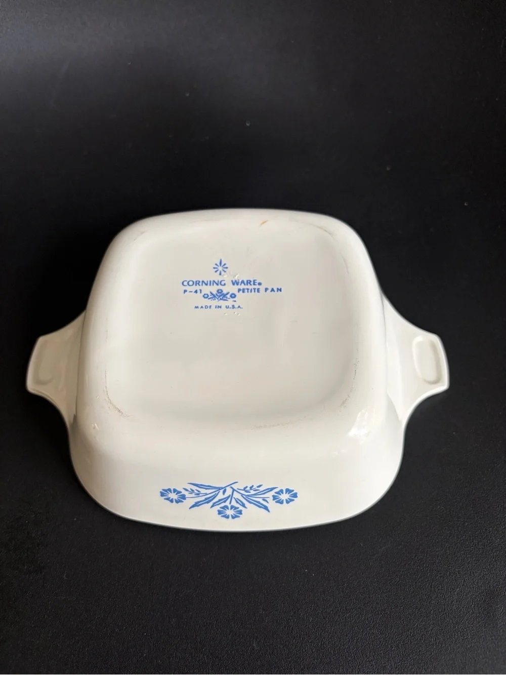 Two Petite Pans by Corning in Cornflower Blue P-41, set of 2